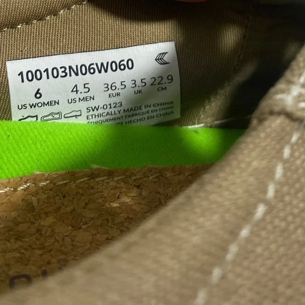 Cariuma OCA Low Camel Brown Canvas Sneakers Womens 6 Mens 4.5 Sustainable Shoe